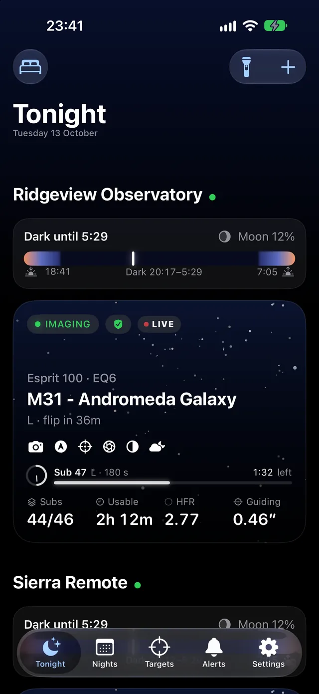 Tonight: every observatory at a glance